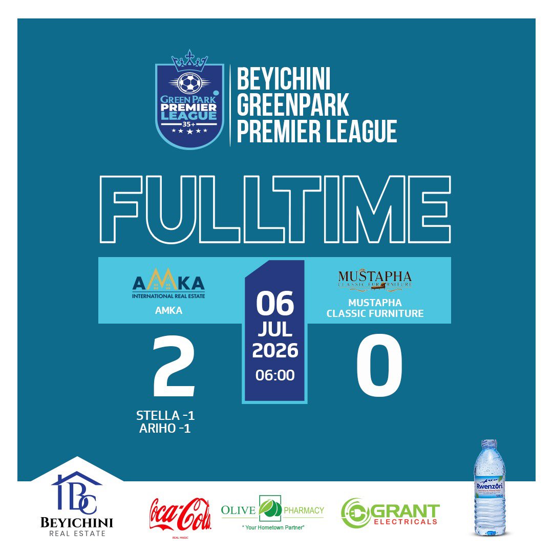 greenparkug's tweet photo. 🔷𝗙𝗨𝗟𝗟 𝗧𝗜𝗠𝗘🔷

@amka_real 2:0 Mustapha Furniture Fc 

Player of the Match STELLA ⚽️ 
🥂🍾

#BeyichiniGreenParkPremierLeague 35+
Get Your Game On💙💙 https://t.co/DavteFfZbu