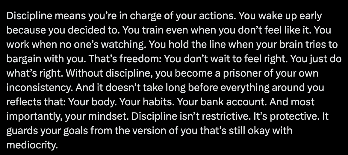 tddodiscipline's tweet photo. Discipline. https://t.co/BiS6UQVQs7