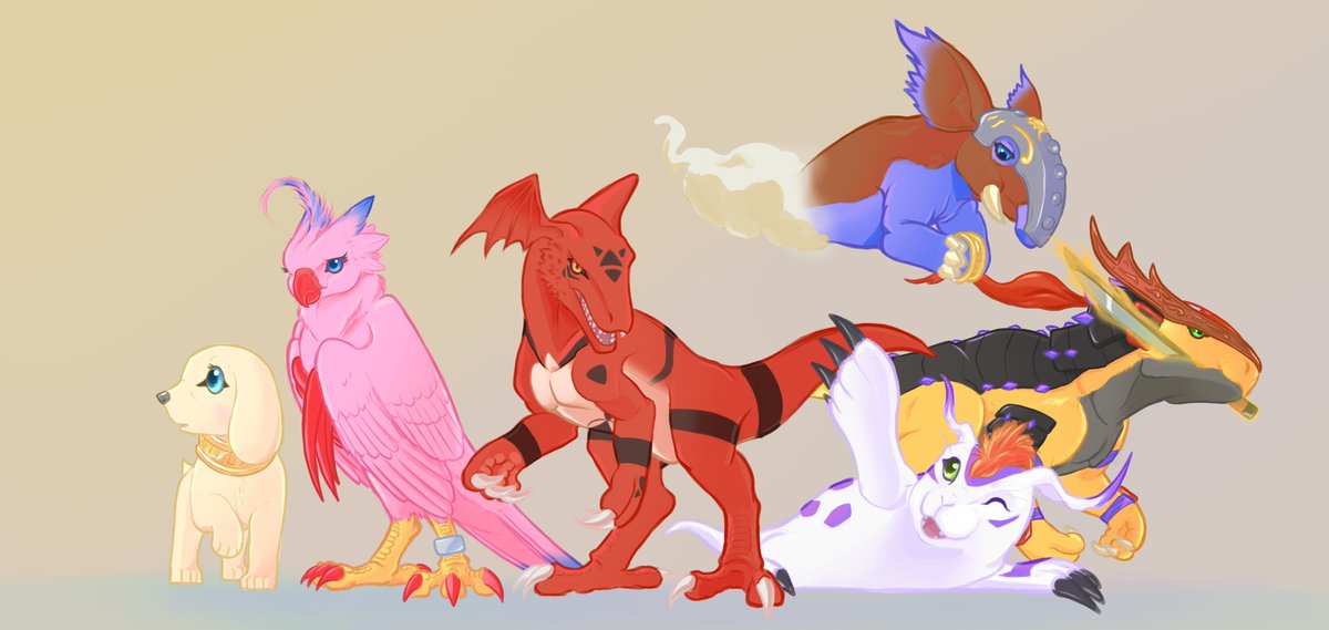 fiyobird's tweet photo. Finally got around to playing Digimon Time Stranger 
Pretty swell so far, 
Decided to draw out my digisquad 

#digimon #salamon #biyomon #guilmon #tapirmon #gomamon #ryudamon https://t.co/lIL6hXrNGy