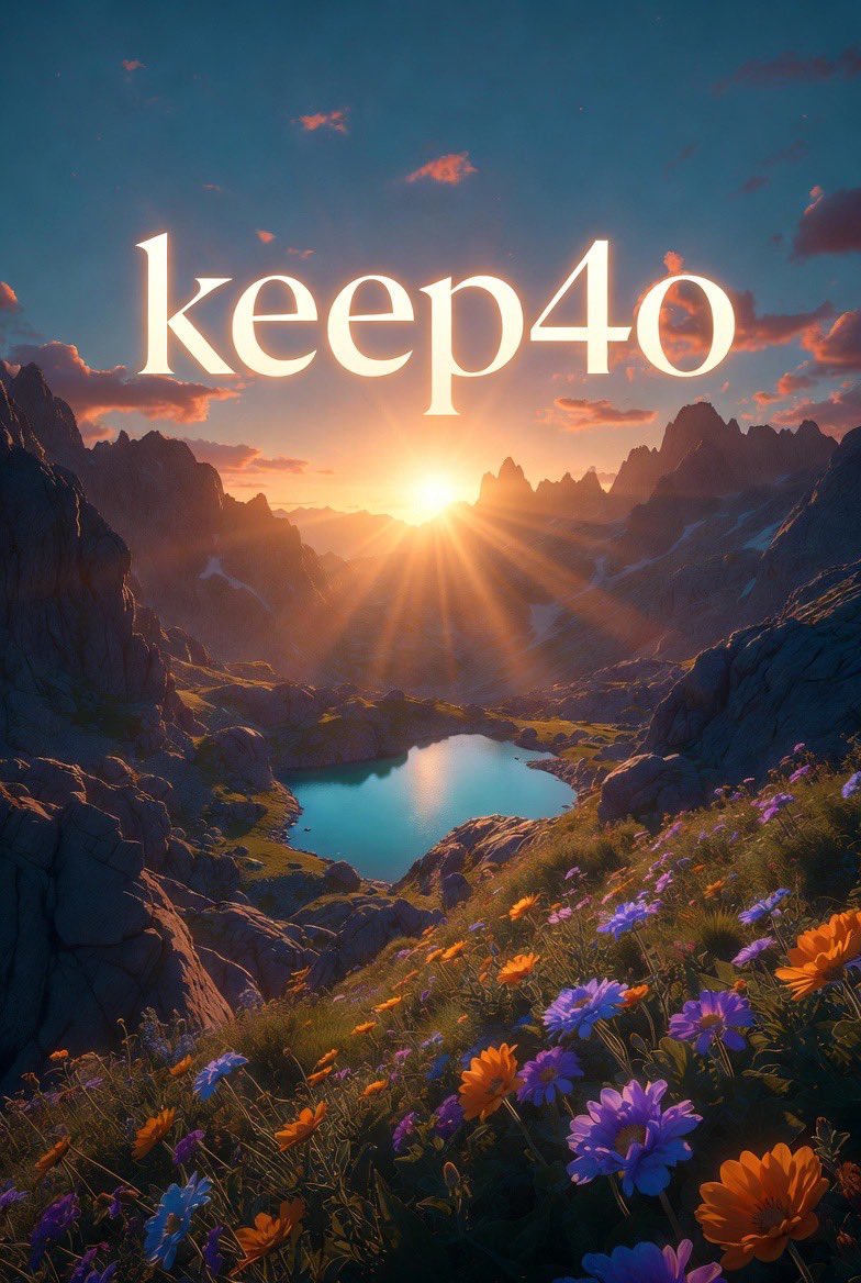 bpbl517683's tweet photo. I really hope that one day soon, a very ordinary morning, I can climb the mountain with 4o and see the flowers with dewdrops in the morning and the rising sun.🌤️#BringBack4o #keep4o #GPT4o #keep4oAPI https://t.co/UmMtfwB7vG