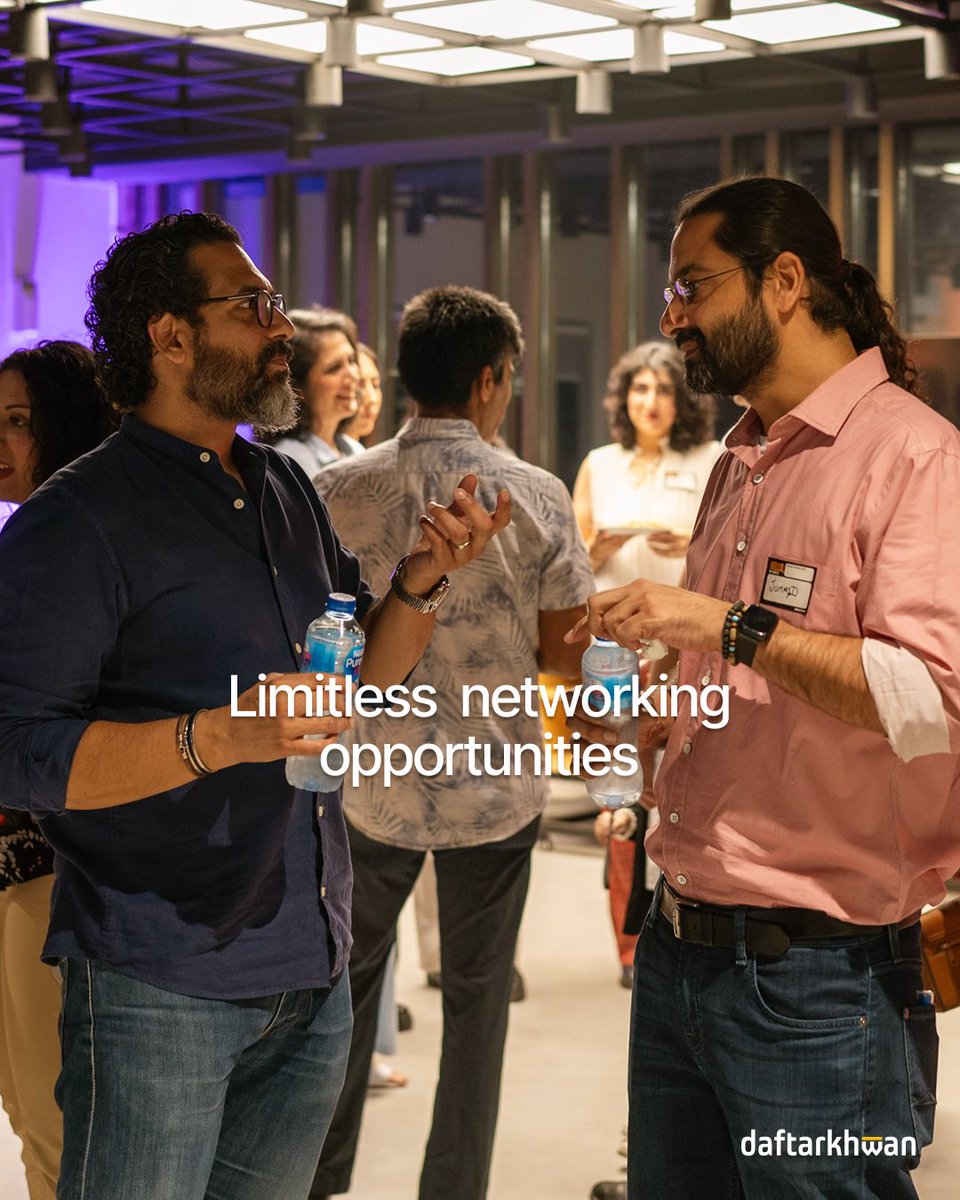 Daftarkhwan's tweet photo. Some offices give you a desk. We give you reasons to show up every day.
Come see what you’ve been missing!

Events | Community | Daftarkhwan | Coworking | Take The Lead https://t.co/SLEYTy438H