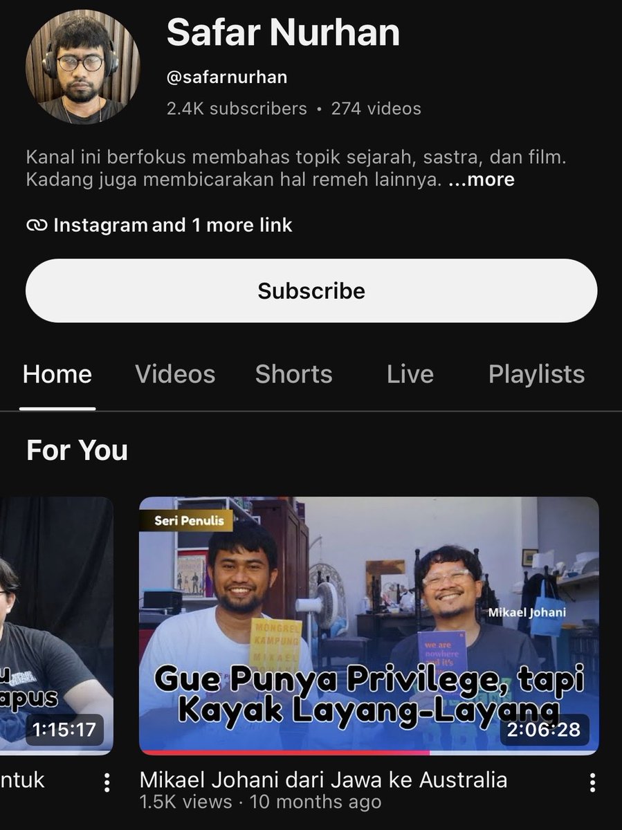 BukanUshikawa's tweet photo. Tolong saranin dong channel youtube underrated 🙏

Aku mulai duluan: channelnya Safar Nurhan

Aku suka dengerin terutama yang ngobrol dengan penulis, kritikus sastra, penyair, pokoknya yang ada hubungan sama buku. Seru banget dengerin mereka bisa ngobrol santai dan deket gak cuma soal karya tp kehidupan pribadi juga. Mirip Soleh Solihun kalau lagi ngobrol sama musisi di youtube dia 😄