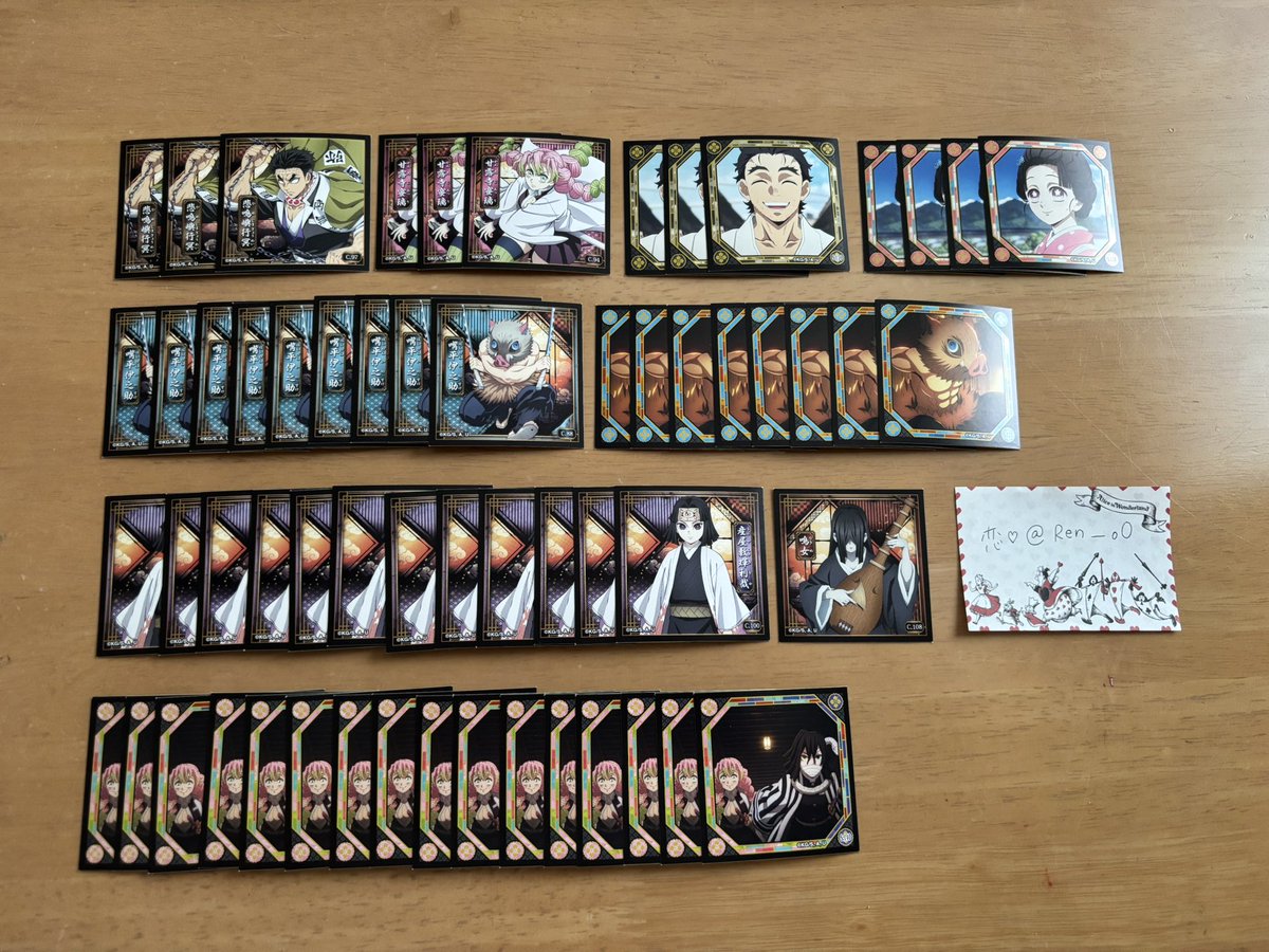 Ren______o0's tweet photo. 〖 交換 〗 鬼滅の刃 シール烈伝5

譲⌇ 画像1~3

求⌇ 画像4~5  過去弾 / 善逸 義勇 伊黒 珠世

︎︎𓏸︎︎ 郵送交換 1点~◎
𓏸 SP↔SP、N↔N、SP1↔N2

ご縁がありましたら、
よろしくお願いいたします☁*° https://t.co/2fqzMi4xNQ
