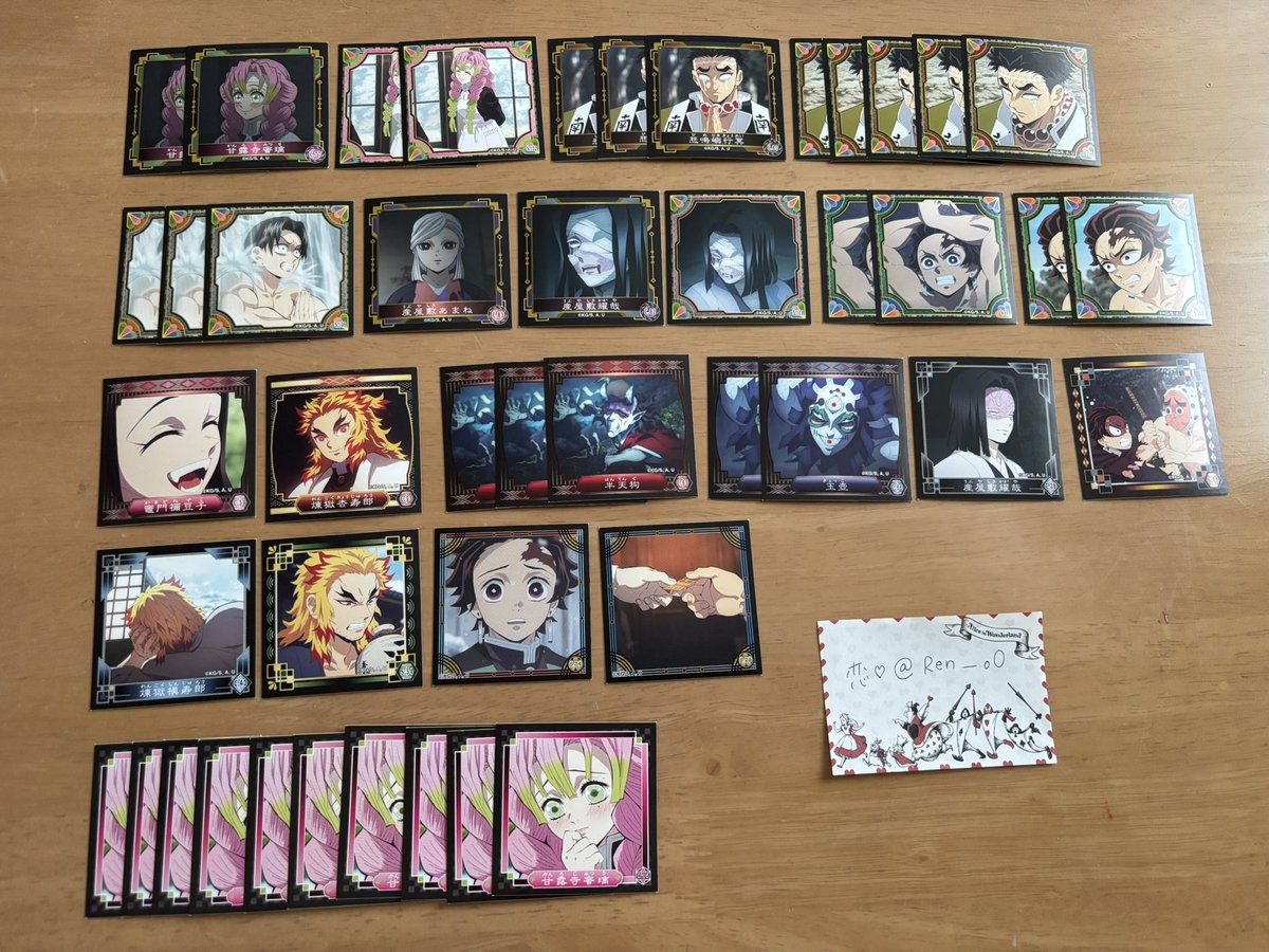 Ren______o0's tweet photo. 〖 交換 〗 鬼滅の刃 シール烈伝5

譲⌇ 画像1~3

求⌇ 画像4~5  過去弾 / 善逸 義勇 伊黒 珠世

︎︎𓏸︎︎ 郵送交換 1点~◎
𓏸 SP↔SP、N↔N、SP1↔N2

ご縁がありましたら、
よろしくお願いいたします☁*° https://t.co/2fqzMi4xNQ