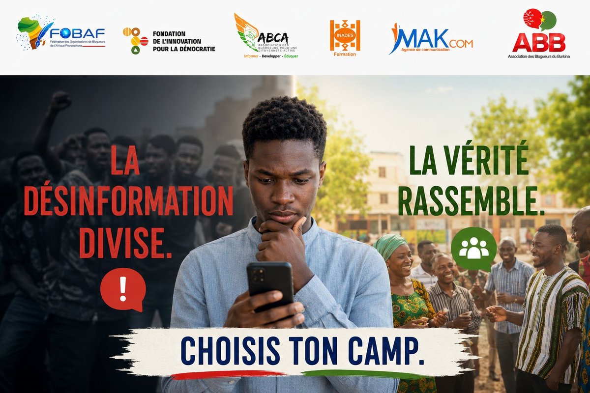 BebeNorbe's tweet photo. L'information que nous partageons a un impact direct sur la cohésion de notre société. Faisons le choix de la vérité pour unir les Burkinabè plutôt que de les diviser. 
#BlogueursBF #Vérité #CohésionSociale #Ensemble #StopRumeurs https://t.co/lDFa5vXgWo