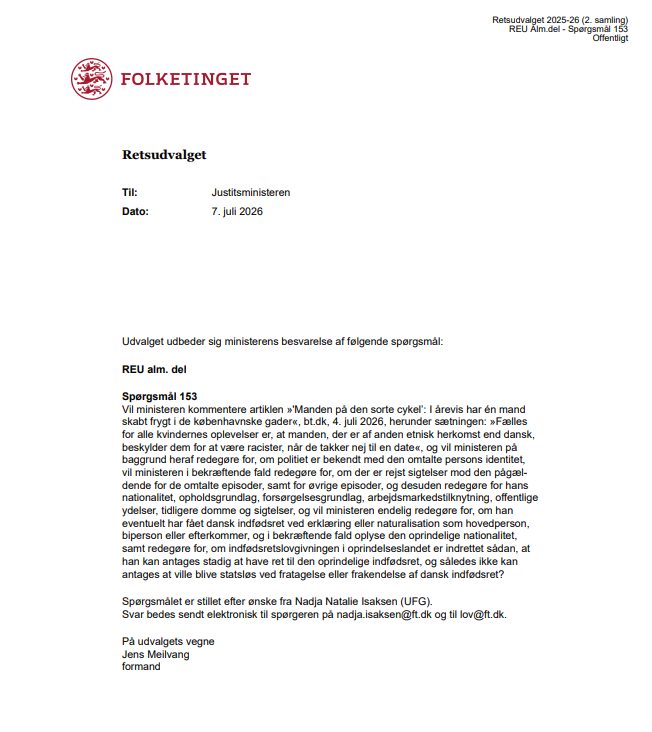 oresundsbaron's tweet photo. Hvor er det rart med et borgernært medlem af det danske folketing som @NadjaIsaksen 

Man kan tagge hende i et kommentarspor på X, og anmode om at få hende til at stille en minister et samfundsrelevant spørgsmål.

Og så går der ikke engang 24 timer, og så er spørgsmålet blevet stillet.

Du er en stjerne Nadja⭐️