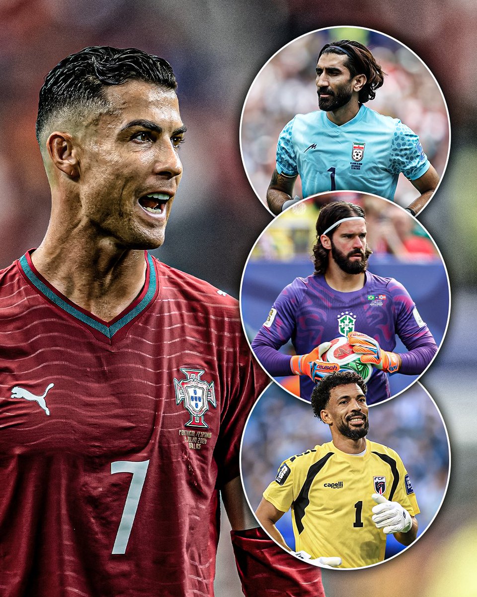 ESPNUK's tweet photo. Alireza Beiranvand, Alisson Becker and Vozinha all completed more successful dribbles than Cristiano Ronaldo at the 2026 World Cup 😲

(via @WhoScored) https://t.co/zbnDX5nPjb