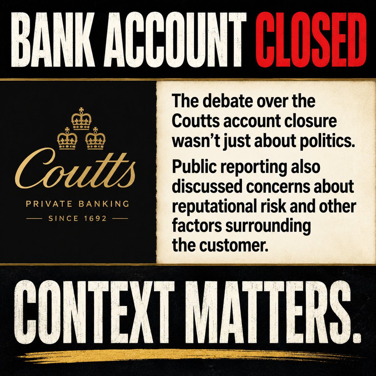 LisaEDW59580828's tweet photo. Farage bullied Coutts staff when they closed his account.. the reason is becoming clearer by the day.

 Coutts didn't want to be associated with someone who received mysterious £5 million deposits and was bankrolled by a convicted money launderer. https://t.co/llI6VO0qAm