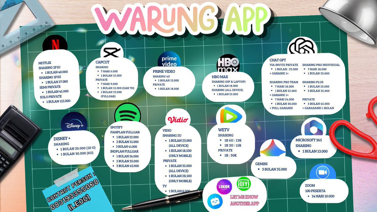 joawant's tweet photo. Tanya in aja buat cari app yang lain gaisss , kita ready banyak app premium Lesgoww gercepinnn !!! #zonauang #zonajajan #Netflix #CanvaPro #remini #DisneyPlus #wetv #microsoft365 #ChatGPT #dazzcam #HBO #Vidio https://t.co/mU0mrmPBjG