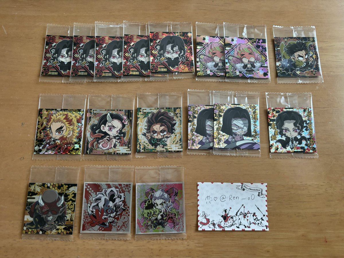 Ren______o0's tweet photo. 〖 交換 〗 鬼滅の刃
ウエハースシール にふぉるめーしょん
ビックリマンチョコ 鬼滅の刃マンチョコ

譲⌇ 画像1~4

求⌇ 画像5
        過去弾 / 善逸 冨岡 伊黒 桑島 珠世

︎︎𓏸︎︎ 郵送交換 1点~◎
𓏸 ★3以上は同レアリティ同士の交換優先
𓏸 桑島 珠世 は他含む場合のみ
𓏸 🤍同士の交換 https://t.co/6a4JEIe07u