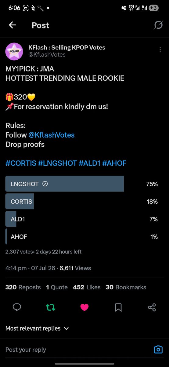Rubinav09505485's tweet photo. @KflashVotes #LNGSHOT https://t.co/z37o7mPNny