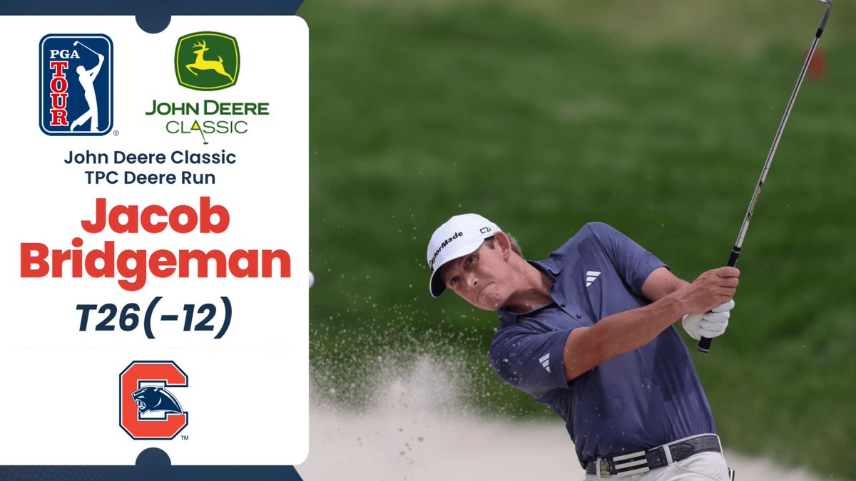 CHS_AthlDept's tweet photo. @JacobBridgeman1 with yet another Top 30 finish on at the John Deere Classic. #ReptheC #PGATour https://t.co/i3dZfMW1jg