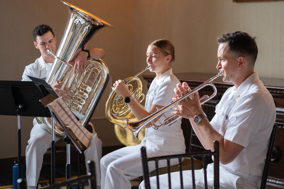 usnavyband's tweet photo. On July 5, the U.S. Navy Band Brass Quintet performed during a reception at the New York Athletic Club. 

Learn more about the International Naval Review and view the full schedule of events: https://t.co/cG6v93t3vI

#USNavy #INR250 #America250 #NYC https://t.co/VZLTFGc7UM