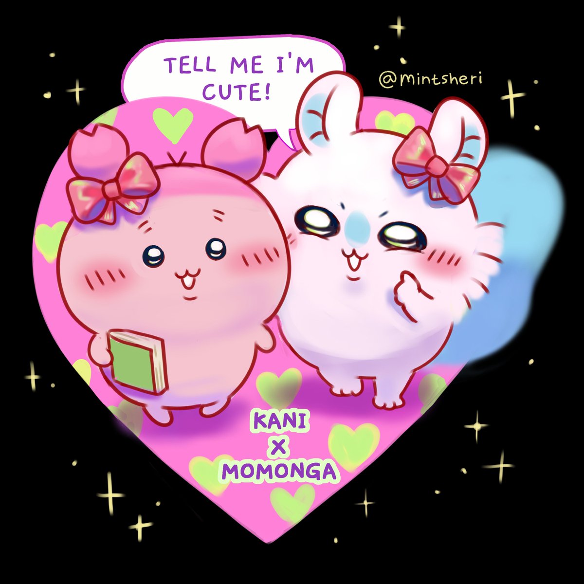 mintsheri's tweet photo. Revisiting my Kani and Momonga yuri concept!
I was too busy to post my art for a few months, but I'm trying to get back into the rhythm...
#chiikawa #art https://t.co/bacEuLsLrw