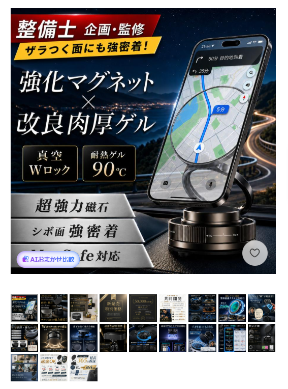 representbuppan's tweet photo. 商品ページを全部画像生成で作ってる人ちょこちょこ見かけるようになったなー。僕のコンサル生も全部AIで作って転換率上がって復活した商品もあるし画像生成をたたき台にデザイナーへ→自分で作る時代に突入してるな。でも監修は本当にやっててもAIで作ると胡散臭くなっちゃうね。 https://t.co/2NSgIy7ptG