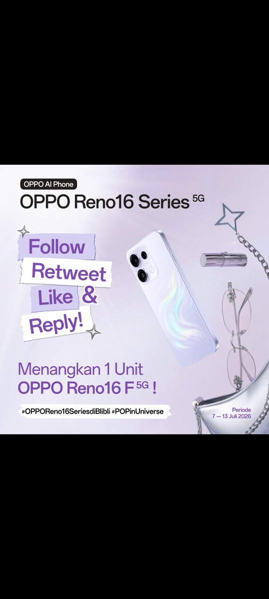 donipriambodo's tweet photo. @bliblidotcom @OPPOIndonesia Jadi pusat perhatian dengan #OPPOReno16SeriesdiBlibli #POPinUniverse https://t.co/oFnD34H6qV