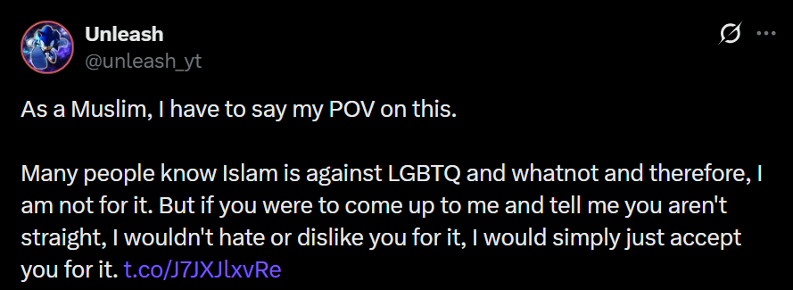 unleash_yt's tweet photo. So it's come to my attention that this 3 year old tweet is being brought up for the thousandth time even after many clarifications beforehand.

No, I am not homophobic or transphobic, I support everyone regardless of how they live their life, it was a poorly worded tweet https://t.co/u99yWcWkGA
