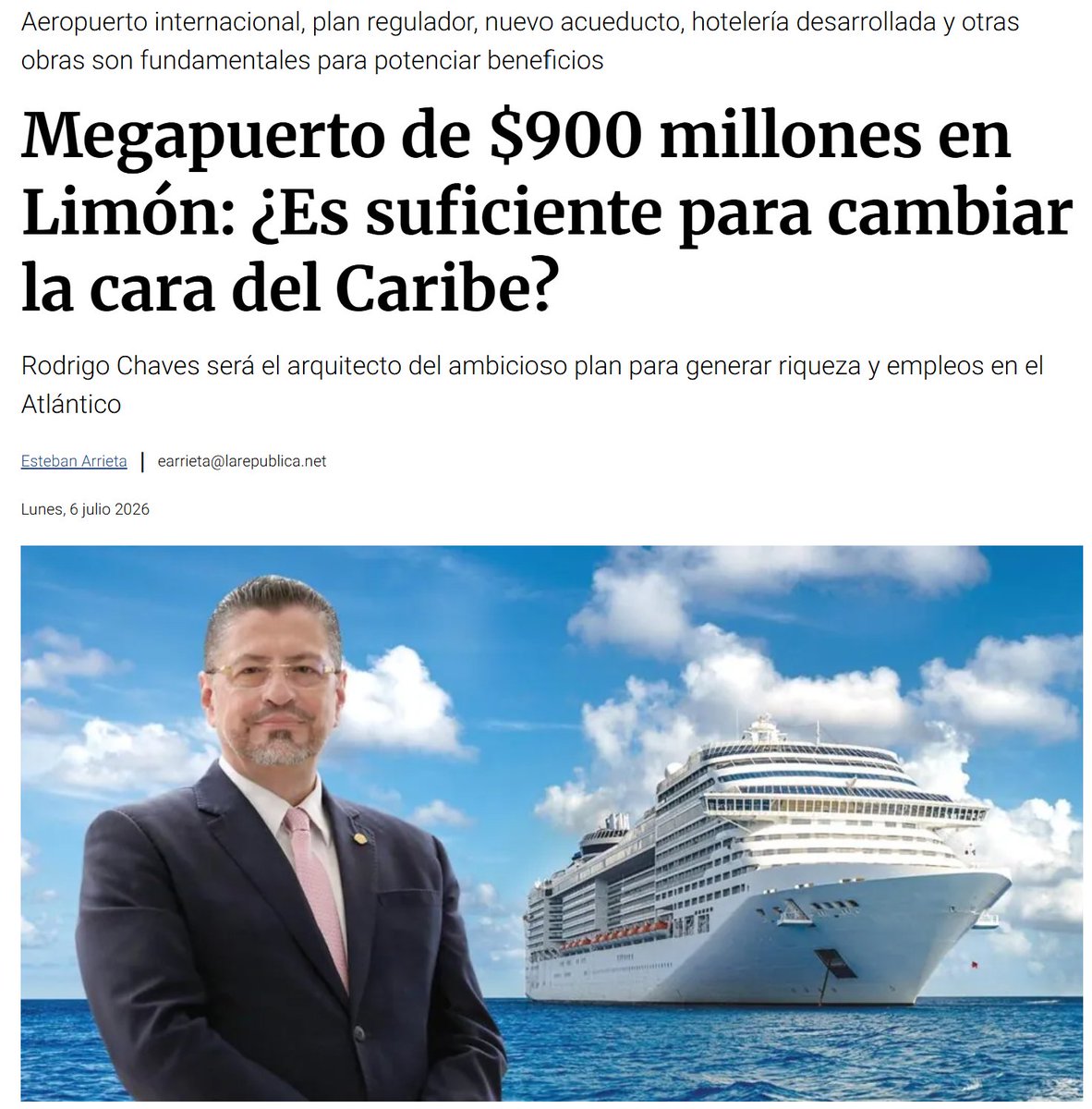 danielsuchar's tweet photo. #CostaRica La MARINA de #Limon es QUIEN EMPUJARÄ todo lo demas !!!... y en la mayoria de los casos, se necesita un empujon fuerte de parte de UN SOLO JUGADOR y el resto de las cosas, vendran por si solas...

...eso si, si HAY VOLUNTAD de dejar trabajar !!!

#Economia #FInanzas https://t.co/PmHd47PJSr