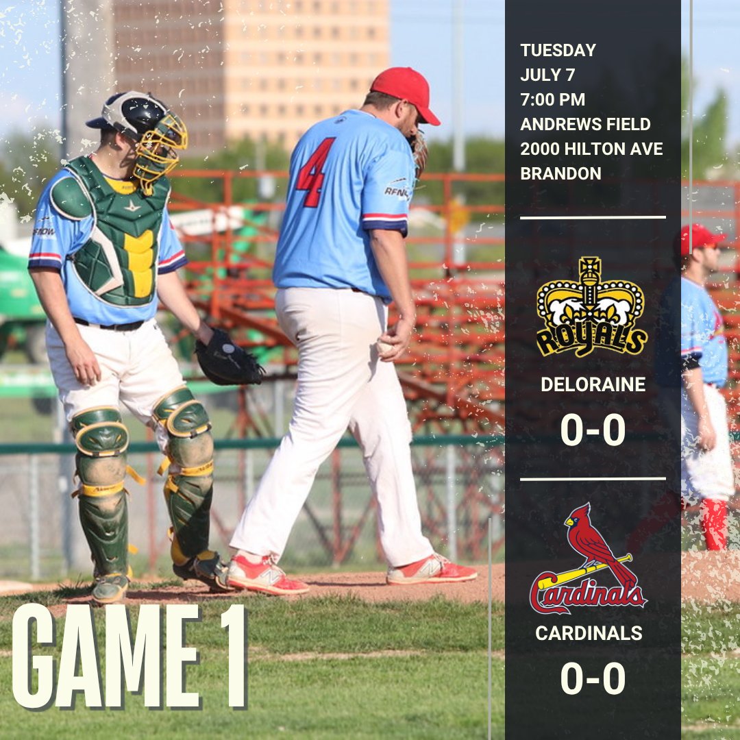 RFNOWCardinals's tweet photo. Game Day!
🆚Deloraine Royals
🕑7:00 PM
📍Andrew’s Field
@LoyalsBall
#CardsNation https://t.co/yQFP1M9ePt