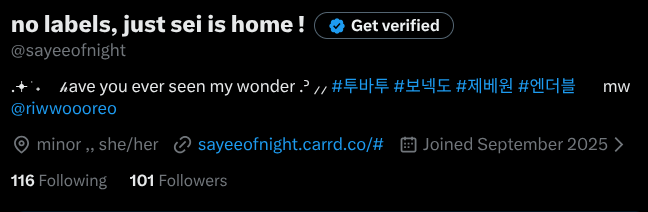 no labels, just sei is home ! tweet media