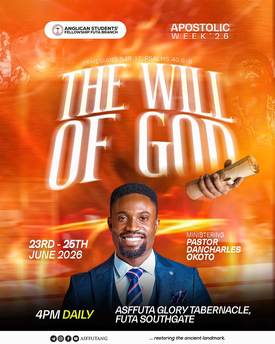 kreativeemmy's tweet photo. I worked on this event design for ASF FUTA Apostolic Week '26.

#kreativeemmy #GraphicDesigner #SocialMediaDesign #ChurchDesign #ChurchMedia #FlyerDesign #BrandIdentity #CreativeDesigner #ASFFUTA #ApostolicWeek26 https://t.co/xF58ATTdzX