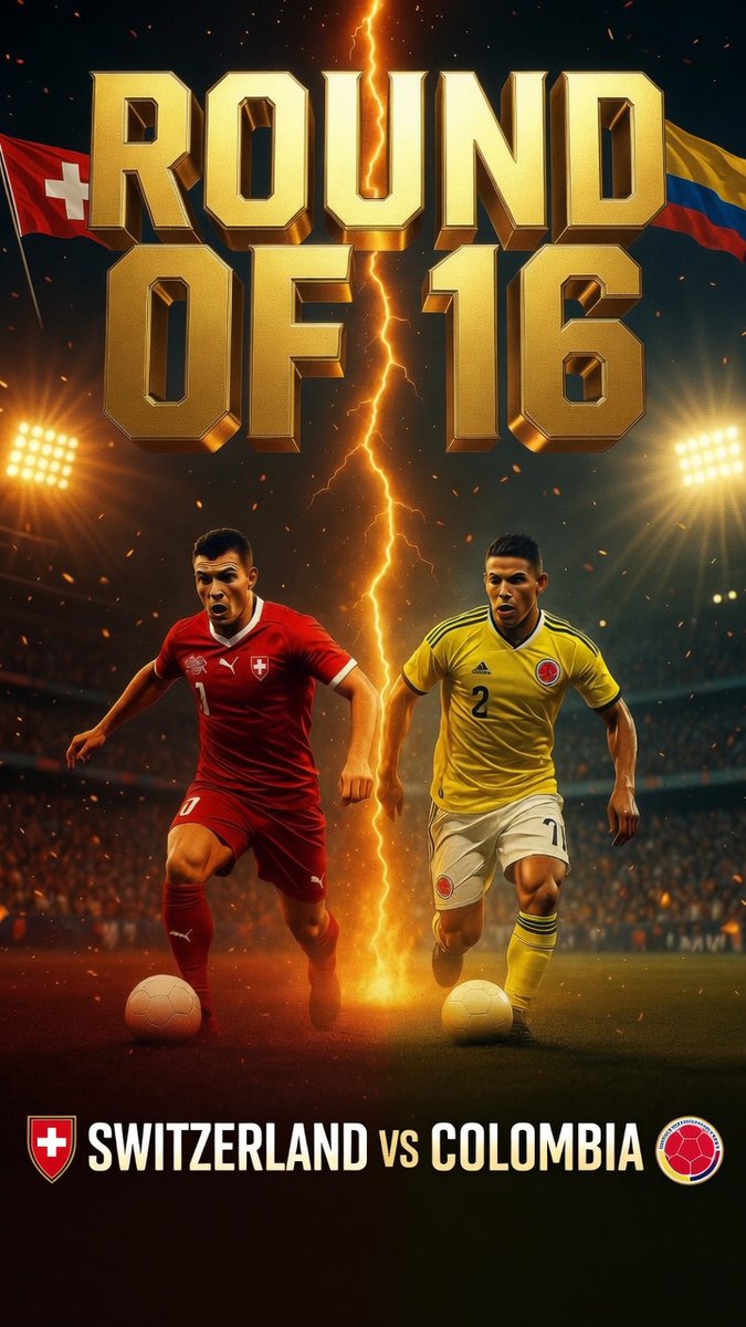 pisangij01's tweet photo. Dua tim ini belum kalah sekalipun di turnamen, tp malam ini salah satu harus pulang. Ayo adu prediksi, siapa yg lolos ke 8 besar?

🇨🇭 Swiss vs Colombia 🇨🇴
8 Juli 2026, 02.00 WIB

Hadiah 25K, Syaratnya:
RT postingan ini & 
Follow temanku @abrafdrg

Tebak skor & pencetak gol terakhir 
Boleh nebak maks 2 kali post, lebih dari itu gugur

Gaskeun tulis jagoan kalian di reply, semoga hoki ya!