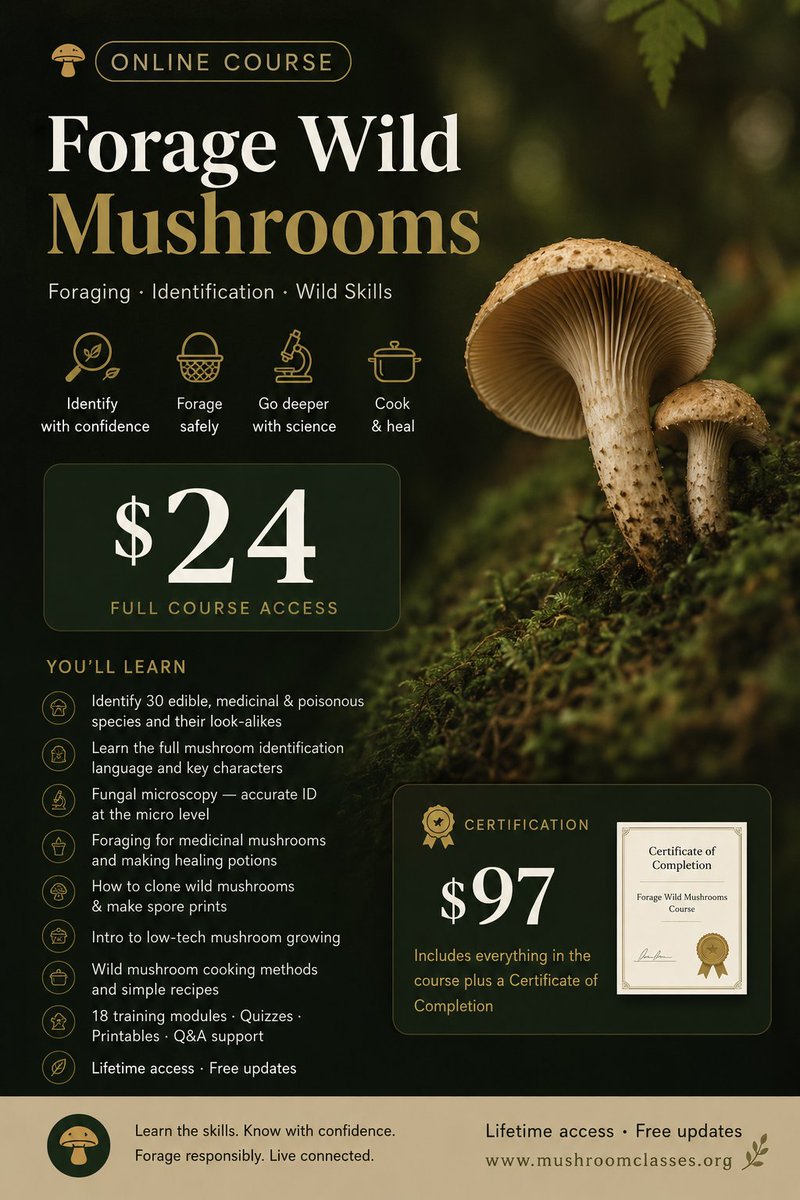 Morgalieden's tweet photo. @necrobiota 🍄 Looking for a new hobby?

Discover the amazing world of mushrooms with this online beginner class—only **$24**!

Start here: https://t.co/M0t47YtZI2

#Mushrooms #Foraging #Gardening #LearnOnline https://t.co/XMiQlQdyTa