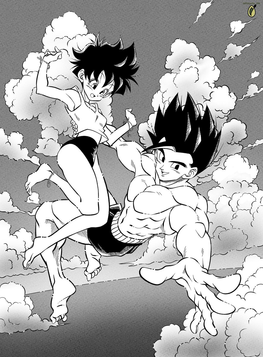 Pistacia_DB's tweet photo. Flying into summer. ☀️🌊

#DragonBall #Gohan #Videl https://t.co/jMOxo3VPKl
