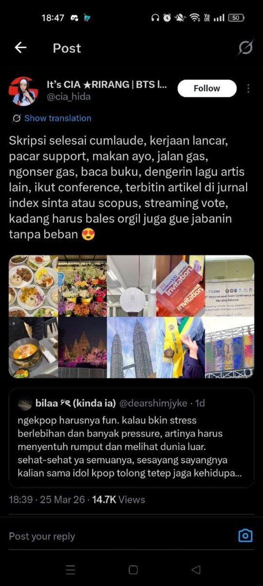 Pararellum's tweet photo. @ciarirang Udahan ya main UGM UGM an nya? Makanya balik ngehate lagi? Malu ga sih Cia lu tuh udah ga di anggep sama temen temen fandom 3 serangkai lo itu, udh masuk list RnB fandom sendiri, udh berkali kali blunder ternyata ga kapok lu ya https://t.co/F61NNchxEi
