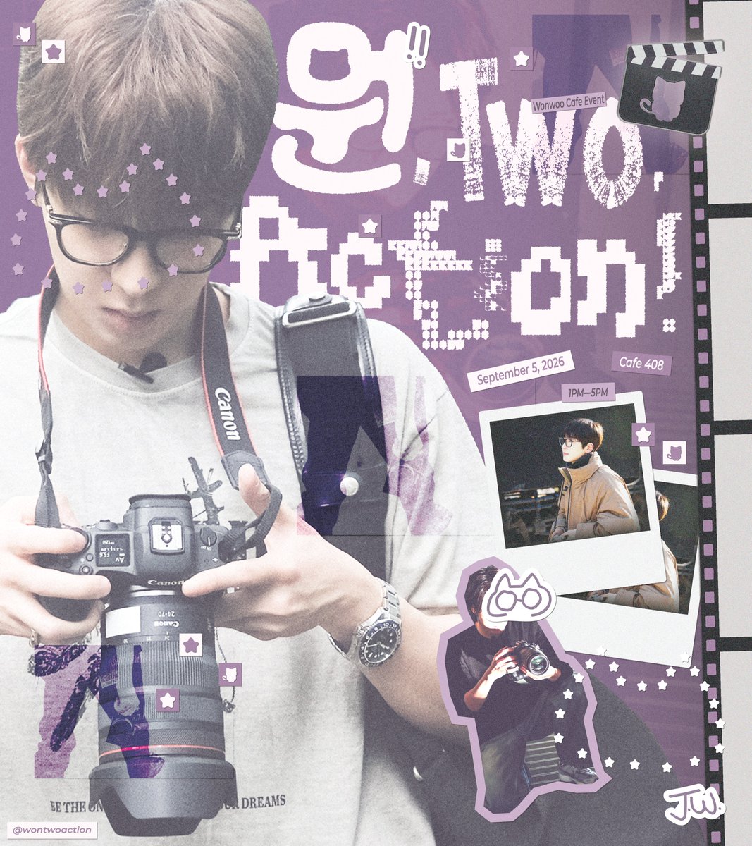wontwoaction's tweet photo. 🎬 원, Two, Action! — a Wonwoo Cupsleeve Event 🐈‍⬛

🎉 𝗥𝗘𝗚𝗜𝗦𝗧𝗥𝗔𝗧𝗜𝗢𝗡 𝗜𝗦 𝗡𝗢𝗪 𝗢𝗣𝗘𝗡!

📍 Cafe 408, QC
🗓️ September 5, 2026
🕐 1:00 PM – 5:00 PM

🎬 Limited slots only
📌 https://t.co/zvNusZCTRI

#WonTwoAction https://t.co/bMDeKIyS02