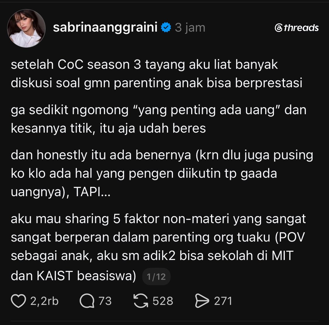 futurewomann's tweet photo. Terharu banget sama kisah perjalanan Kak Bina (Mamanya Launa), istri dari CEO Ruangguru. Dibalik anak yang sukses, ada perjuangan dan doa orang tua yang ngga pernah terputus.

sc :threads https://t.co/Z4YM2AUyEq