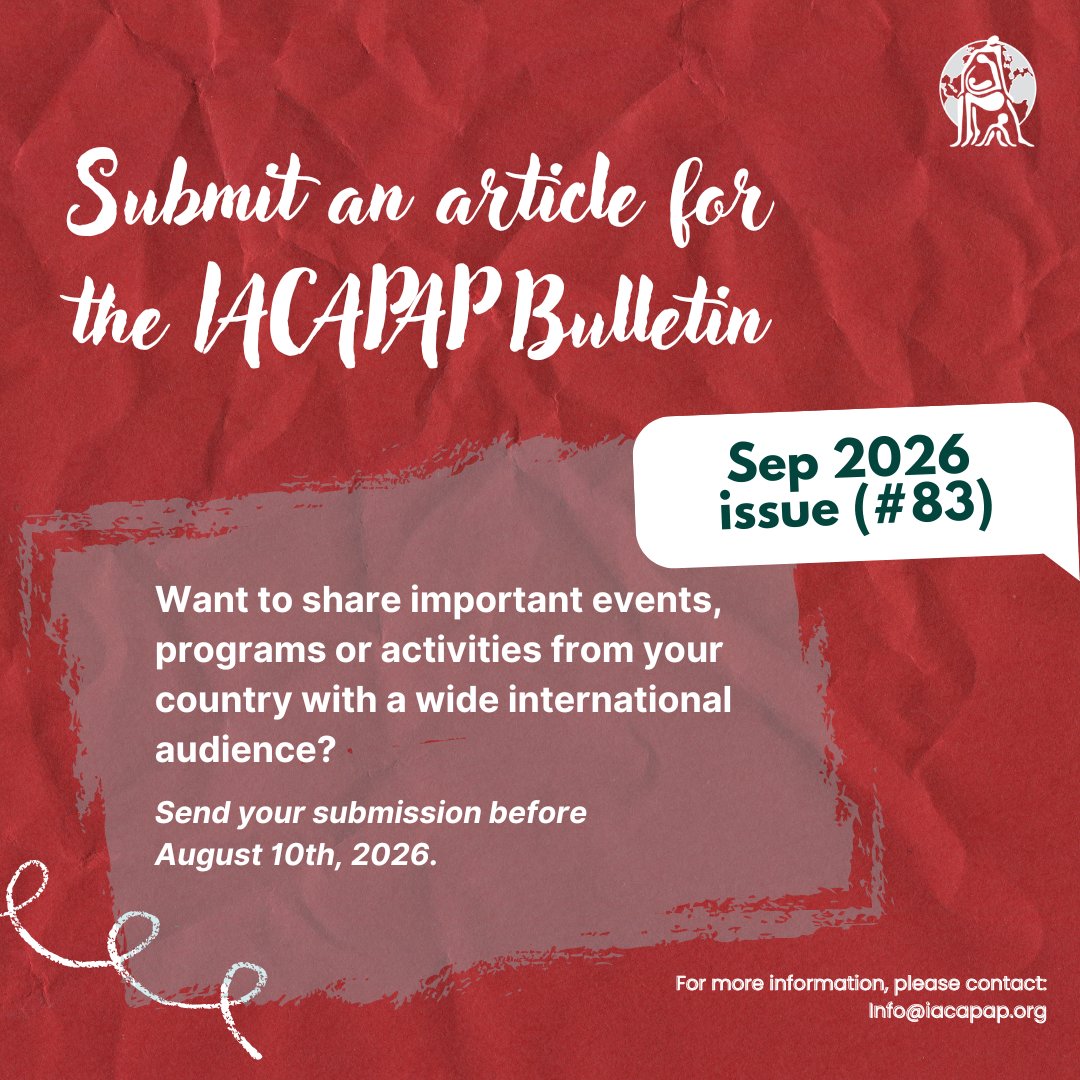IACAPAP's tweet photo. The IACAPAP Bulletin is now accepting article submissions for the September 2026 issue! For more details, please visit: https://t.co/qEhZQ7rNkR

Deadline for submission: August 10th, 2026 https://t.co/2caKO8C6vm