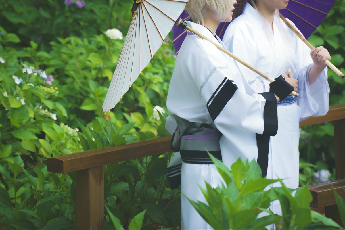 sun3kura's tweet photo. cosplay / 刀剣
💠安達組

　　　拝啓、長雨の候

No.107 くら
No.130 おとき

photo：meg(@72megftE)

#鴨コス
#藤森神社
#安達組ドタバタ珍道中 https://t.co/6QG0thnjju