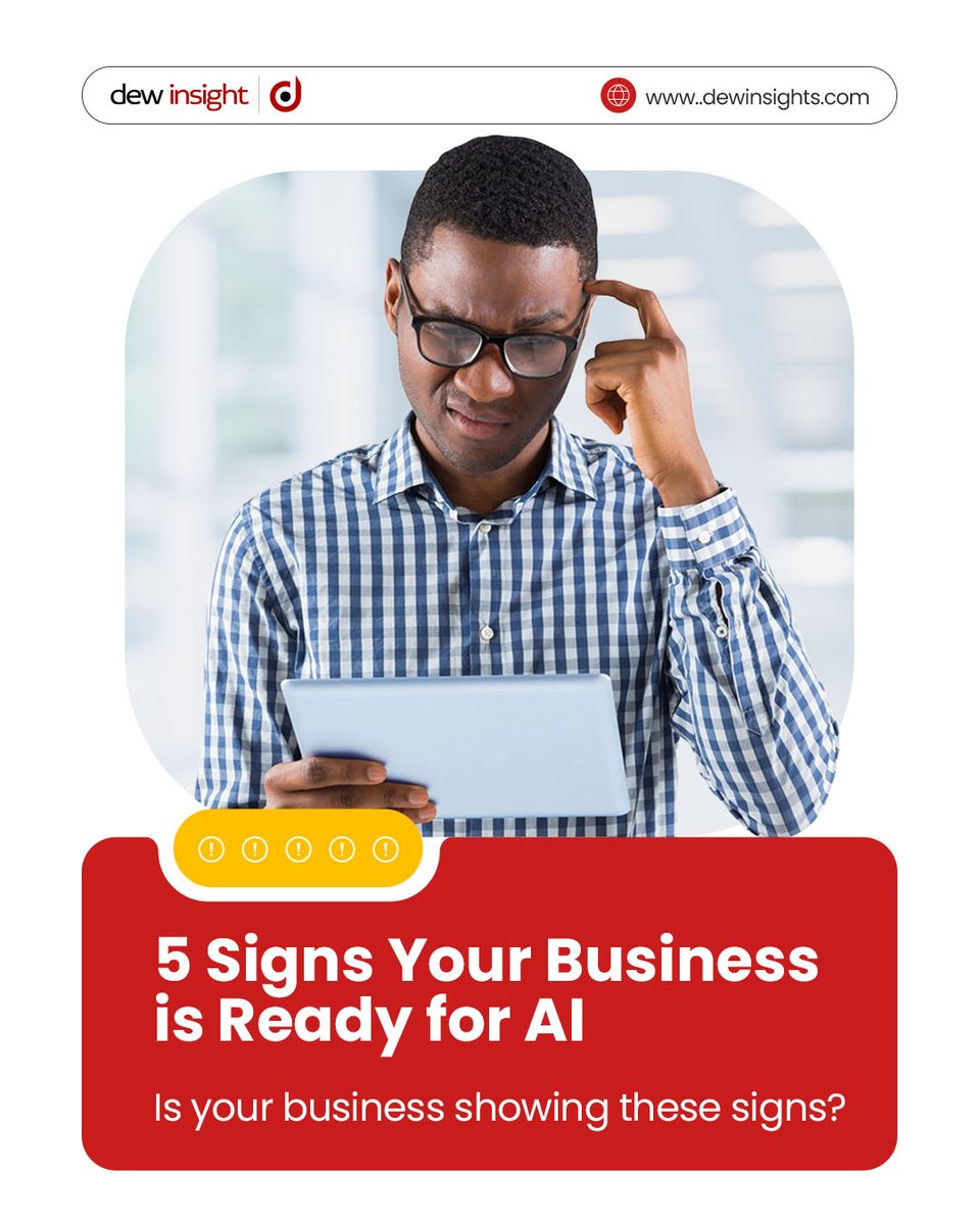 dewinsight_'s tweet photo. Is your business ready for AI?

AI delivers the greatest value when it's solving the right business challenges. If repetitive tasks, slow decisions, disconnected information, or rising customer expectations are holding you back, it may be time to rethink how your business operates.

Email insights@dewinsight.com to learn how AI can transform your operations.

#SeemplifyAI #Ai #BusinessTransformation #DewInsight