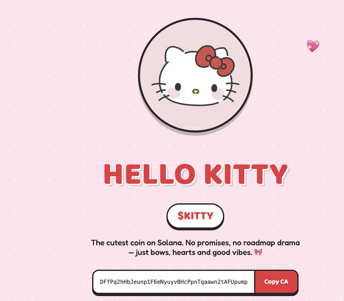 HelloKitty__SOL's tweet photo. Hello Kitty website is going live in 12 hours 

Are you excited 

Sneak peek 👀 https://t.co/P0YlOlI2wn