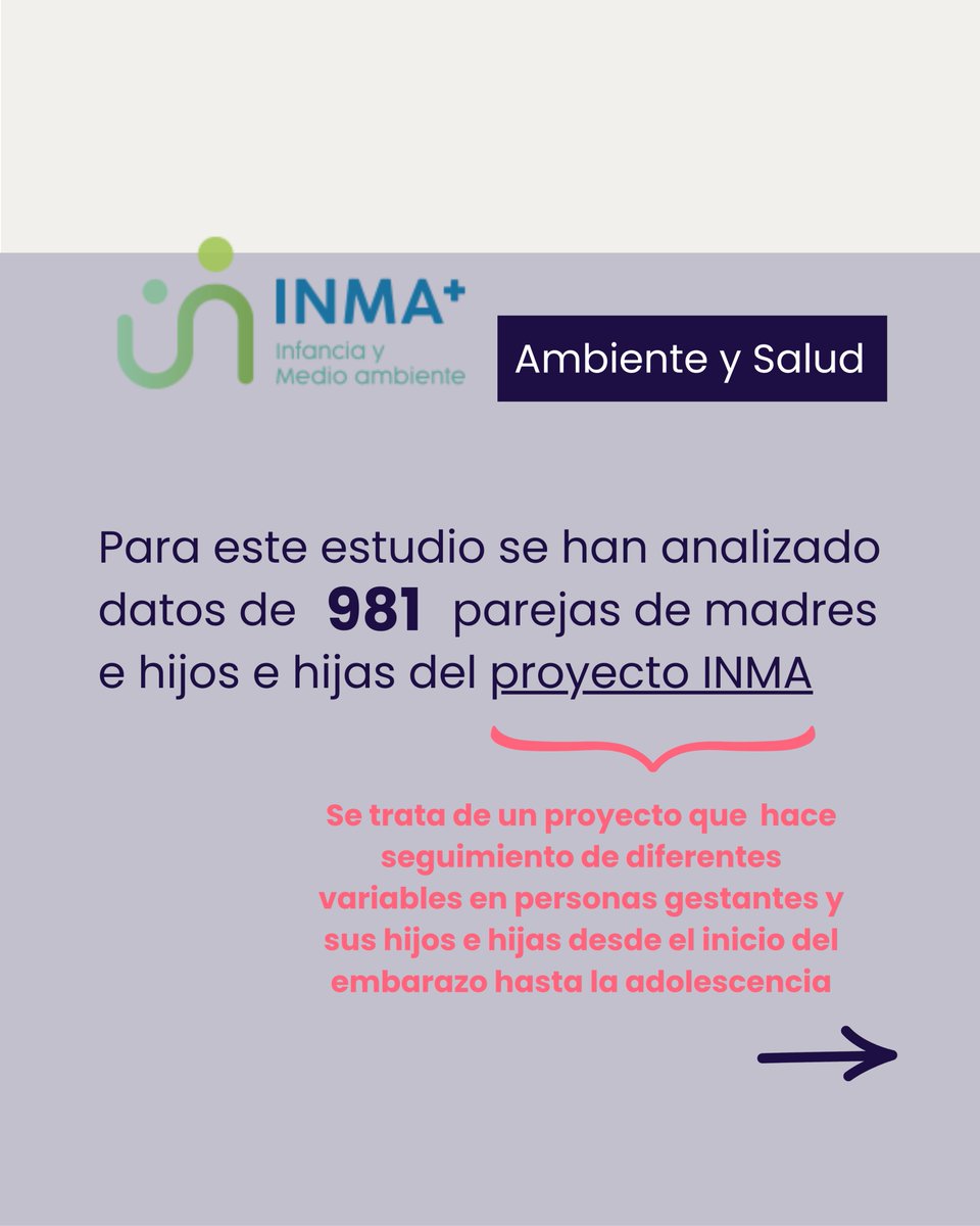 GVAfisabio's tweet photo. Detrás de este trabajo está el 🟢 #ProyectoINMA, una cohorte colaborativa que permite seguir la influencia del entorno en la salud desde el inicio del embarazo hasta la adolescencia. https://t.co/1a591Xnriu