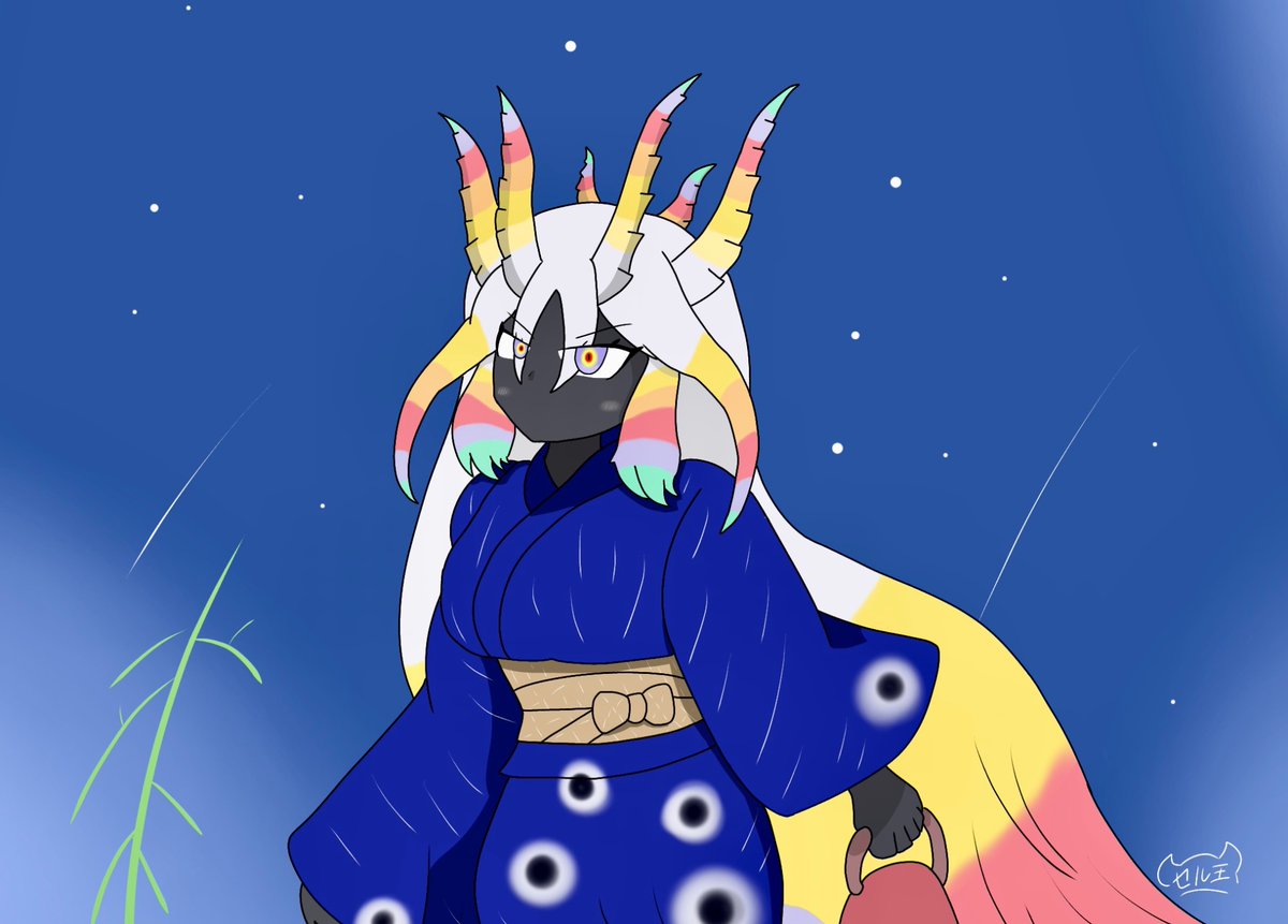 cellou_7661's tweet photo. 我々　セルリアンは　七夕の願いを保存し　再現する　永遠に。
#けものフレンズ https://t.co/hzKw0G12dK