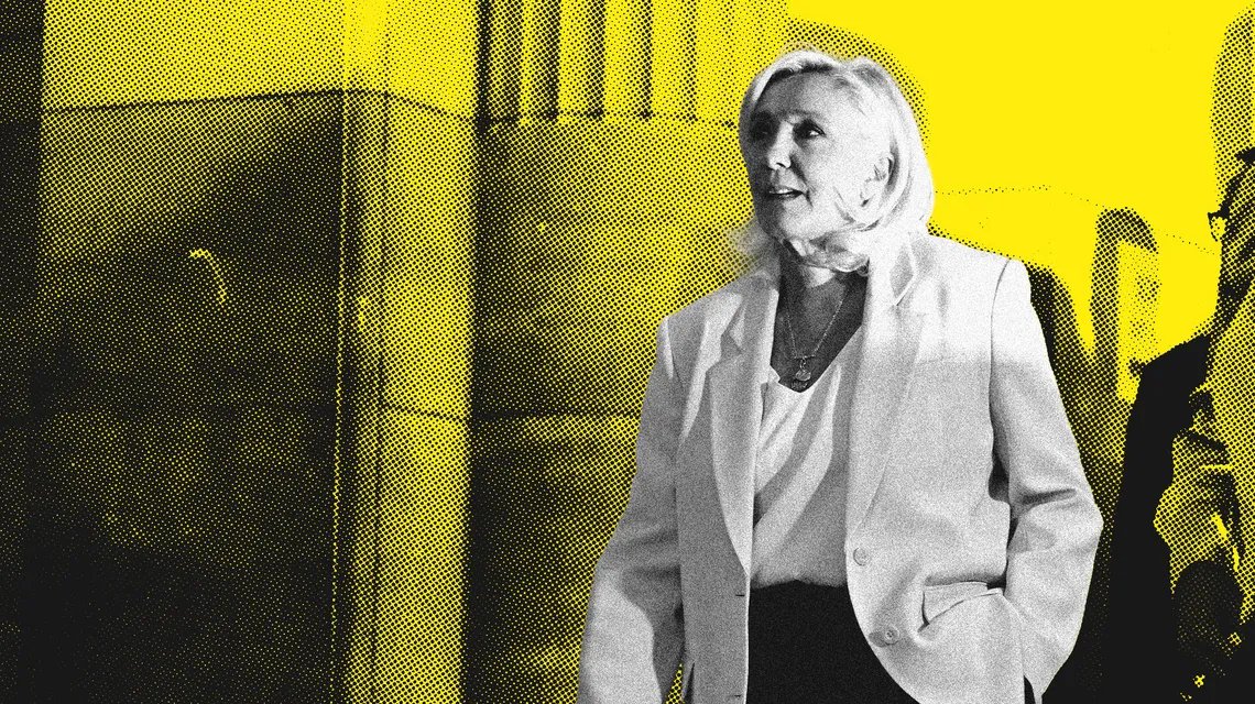 blast_france's tweet photo. Condamnation du RN : quand la justice montre la culpabilité, Marine regarde la peine

Dans son procès en appel pour détournement de fonds publics, Marine Le Pen a été condamnée à trois ans de prison, dont deux avec sursis. La cour a aussi déclaré une peine inéligibilité de 45 mois, dont 30 avec  sursis. En somme : la cheffe de file du Rassemblement national a été reconnue coupable. Chose qui, derrière le bruit médiatique, a tendance à être relativisée. Une tribune sous forme de rappel par l'avocat @MeRomainRuiz.

➡️ https://t.co/ZUiOASomTk