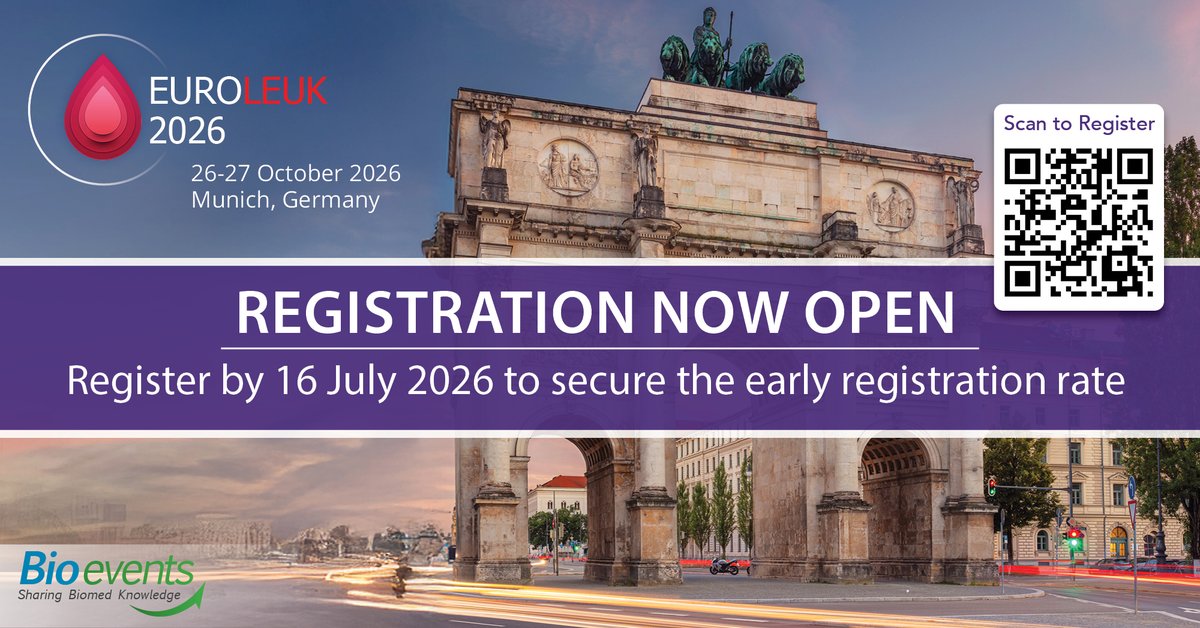 BiomedSharing's tweet photo. 🩸 The Future of Leukemia Care Starts at #EuroLeuk2026
📍 Munich, Germany
📅 26–27 October 2026
🎟️ Registration is now open!
👉 Register now: https://t.co/K6LFqL925L
#Leukemia #Hematology #Oncology #AML #ALL #CART #StemCellTransplant #CancerResearch #ClinicalTrials https://t.co/QYO2yPx3J5