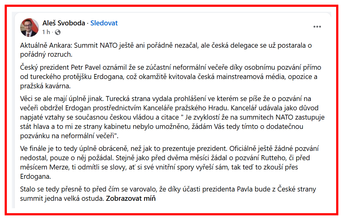 JZdesena's tweet photo. Jedna žhavá aktualita z Ankary, aneb jak to bylo s pozváním od tureckého prezidenta... Zděšenka! https://t.co/UpdST2aUAj