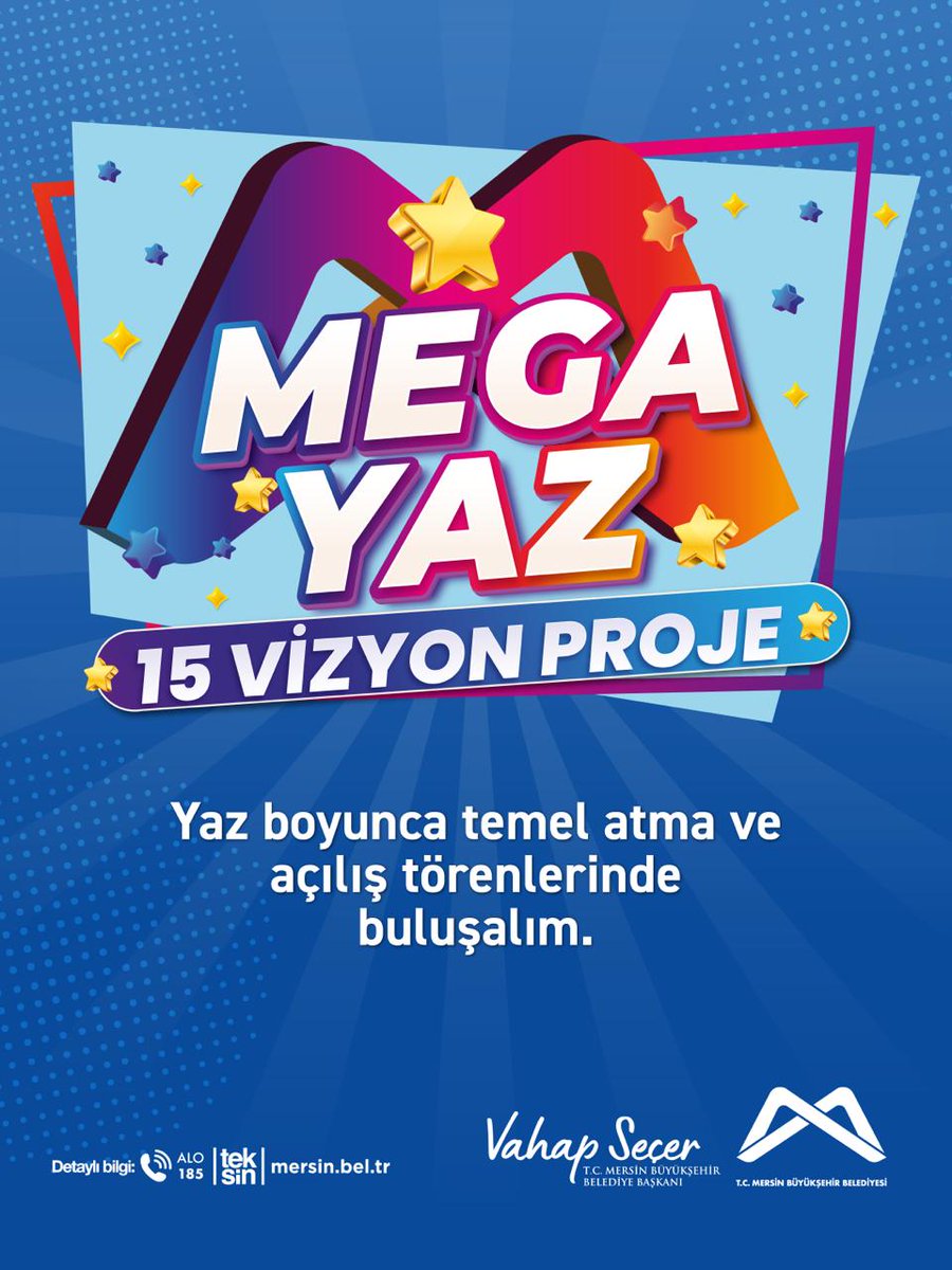 mersin_bld's tweet photo. Yaz boyunca temel atma ve açılış törenlerinde buluşalım.
#MegaYaz https://t.co/c6K0wB3Uov