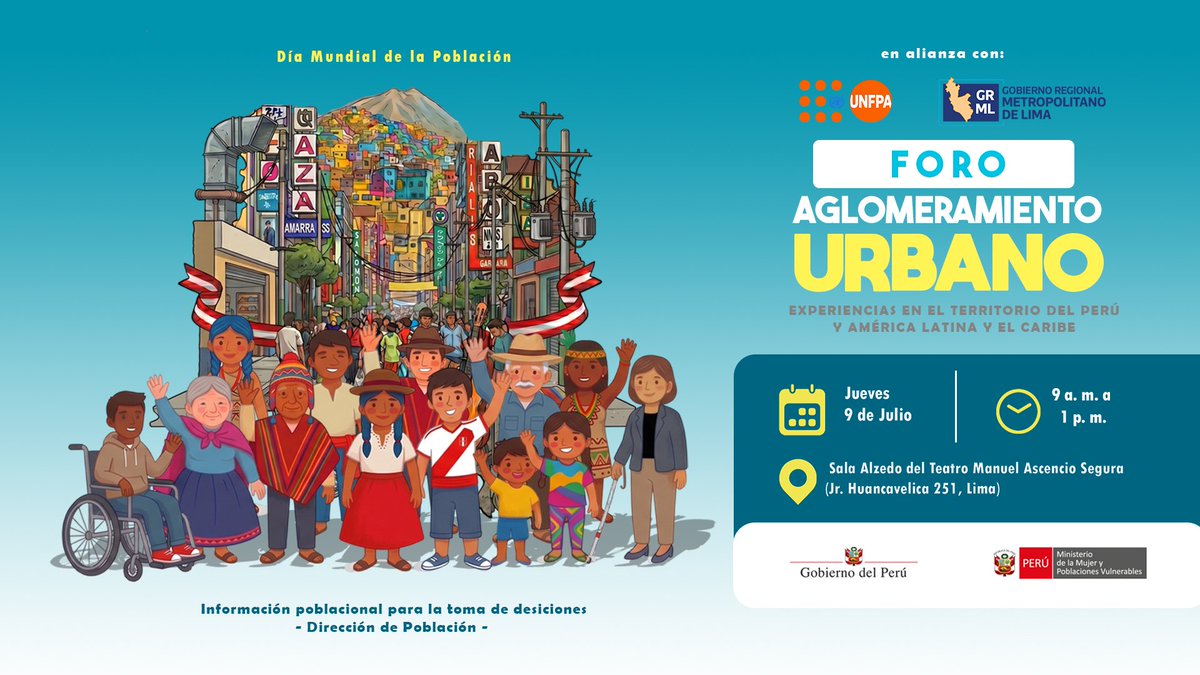0Mimp16650's tweet photo. Hola, les invito a 1 foro sobre Aglomeramiento Urbano con @INEI_oficial @onuhabitat @UNFPAPeru @viviendaperu experiencias de GL y otros expertos internacionales
Se abordarán efectos en la seguridad, empleo,  cuidado, riesgos de desastres y +
Registrate en https://t.co/HvYMThHV4m https://t.co/Rz9QltMPqm