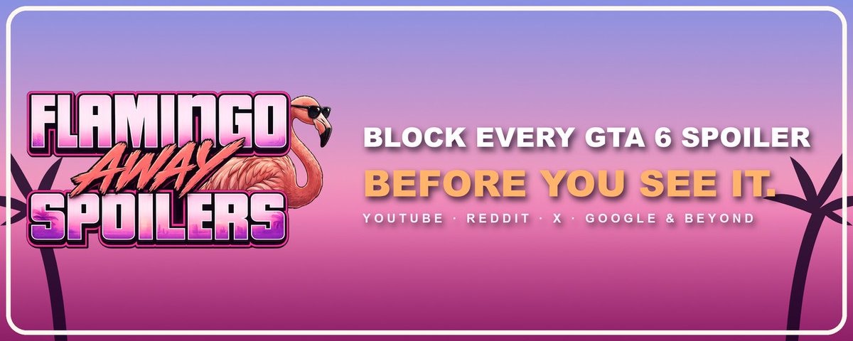 thomasgeelens's tweet photo. Stay #GTA6 SPOILER FREE with #FLAMINGOAWAYSPOILERS that I've just launched for Chrome: 
https://t.co/T0NFSaoCrq

@RockstarGames https://t.co/gq47UaHuwA
