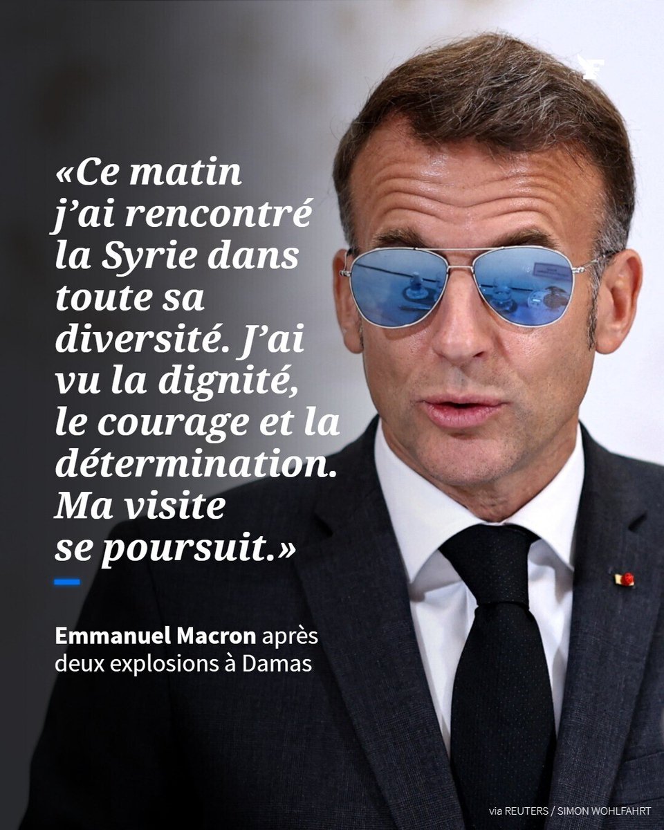 COSTESLionelEr's tweet photo. Alors que  #MarineLePen est condamnée à 1 an de prison ferme sous bracelet électronique et fait l'objet d'une médiatisation indécente @EmmanuelMacron poursuit son voyage historique en 🇸🇾 🇫🇷 
Soyons fiers de notre PR et apprécions la chance que nous avons de l'avoir❗ 
#ForSure😎 https://t.co/tCXWjiSk9V