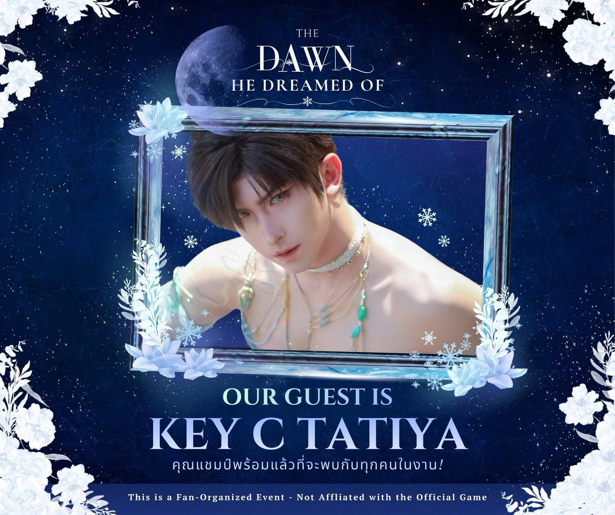 thedawn0509's tweet photo. 🎉 เฉลยแล้ว! แขกรับเชิญสุดพิเศษของเรา 🎉

ขอบคุณทุกคนที่มาร่วมสนุกกับกิจกรรมทายแขกรับเชิญของงาน The Dawn He Dreamed Of และส่งคำตอบกันเข้ามานะคะ 💙

และในที่สุดก็ถึงเวลาประกาศแล้วว่า…
✨ แขกรับเชิญของเราคือ… คุณ Key C Tatiya @Keyc_c_hamp ✨ https://t.co/hih9D7InJa