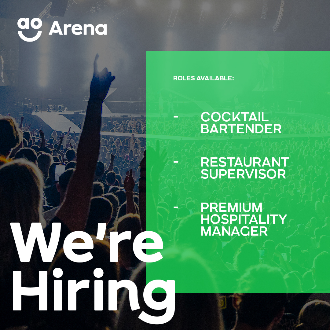 AOArena's tweet photo. We're looking for talented and passionate hospitality superstars to join our growing team! 💚

Find out more here: https://t.co/ok8A4MSHca https://t.co/bb2Rs5L6dk
