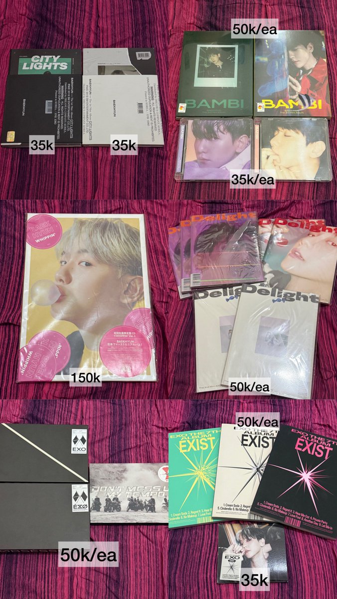 treasuregajaa's tweet photo. wts want to sell 
baekhyun, exo album only
shopee✅ ww✅ 
detail dm me✨

tag xiumin suho sehun baekhyun kyungsoo chen kai chanyeol exo albumm pc photocard https://t.co/1XxYow2y3R