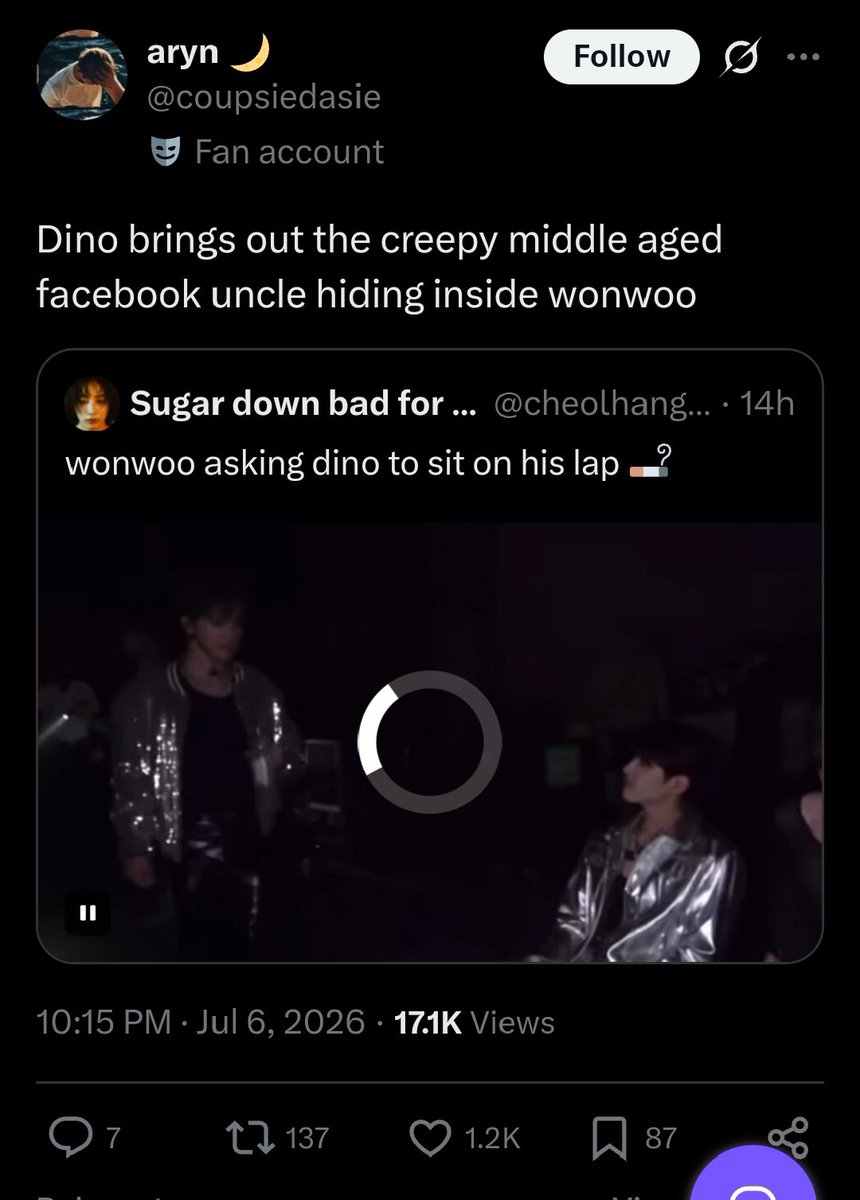 wonlifeleft1727's tweet photo. This is how much "carats" hate Wonwoo. See the number of likes, rt and bookmarks?

They're so comfortable calling Wonwoo names just to make fun of him for clout and likes. It has been like this for 2-3 yrs now.

This fandom is becoming more and more toxic everyday. 🙃 https://t.co/oUdVEj96x5