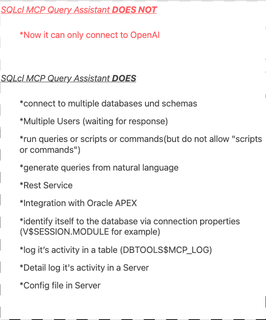 HassanpourSaeed's tweet photo. I implemented this Workflow last year.
SQLcl MCP Query Assistant (for Users and developers)
#orclAPEX #sqlcl #oracle #mcp #orclapexworld
@oraclesqlcl
@OracleAPEX https://t.co/Ir9jZbdwnt