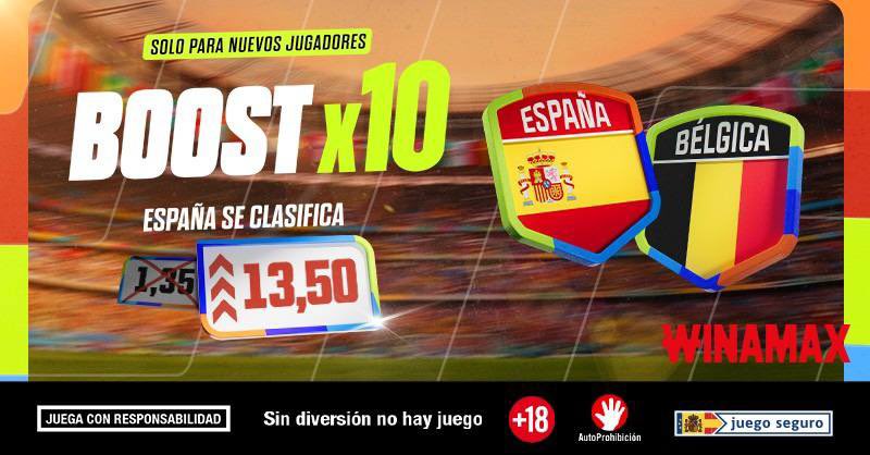 ApuestasElite7's tweet photo. ¿QUIEN ES BÉLGICA? 🤣🤣🤣

🇪🇸🇧🇪 ESPAÑA SE CLASIFICA A CUOTA 13.50

Regístrate AQUÍ👉🏽https://t.co/sm3IhZJPLE

⚠️ Te registras, depositas mínimo 30€, pinchas en que se clasifica España, aplicas el boost y a cobrar! 🤝